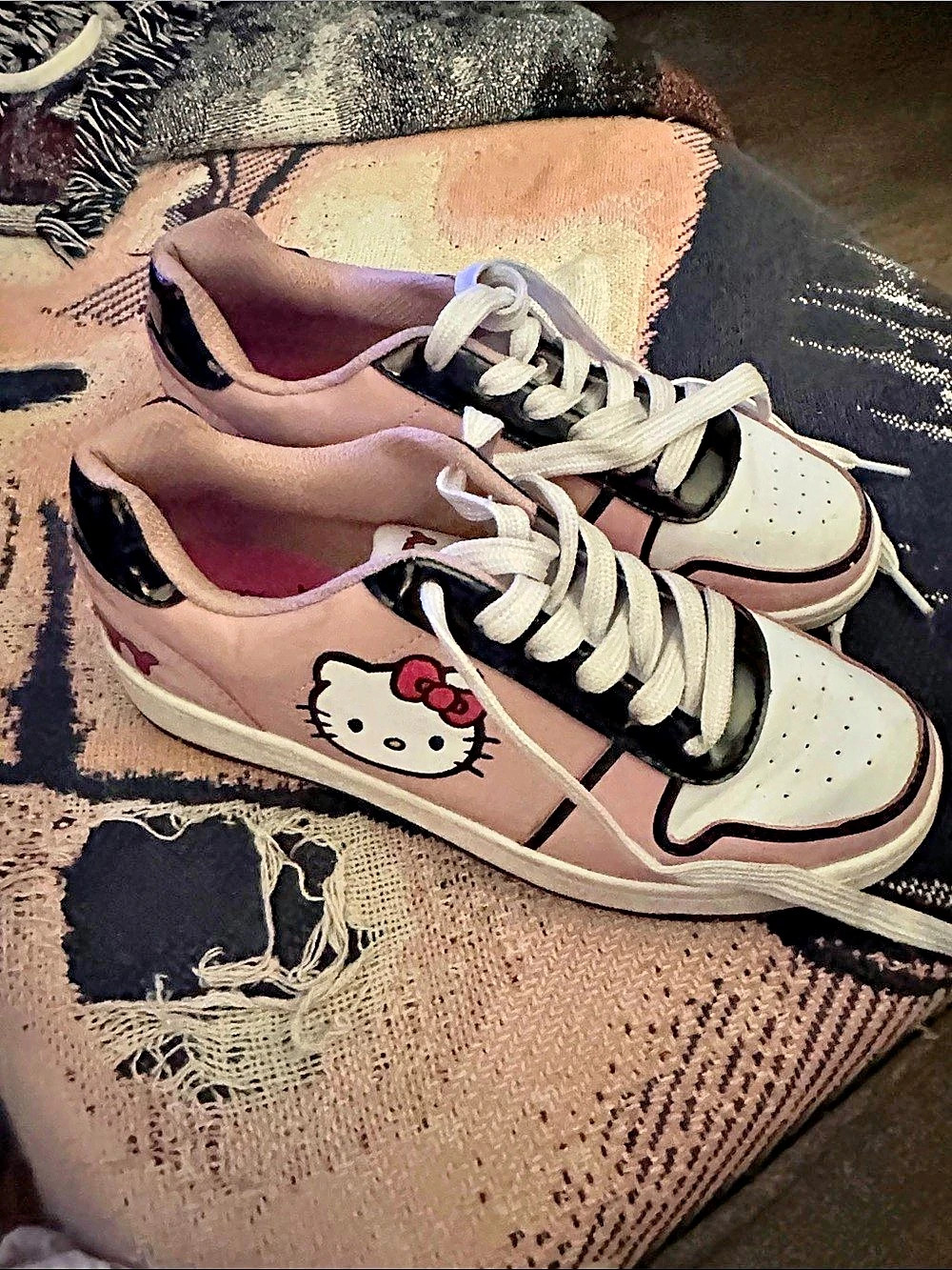 Sanrio Hello Kitty Pink & White Sneakers